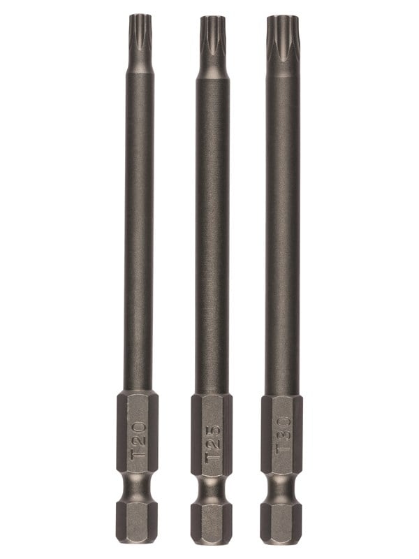 Bosch 3-os. ruuvauskärkisarja Torx-koloruuveille (T) T20; T25; T30; 89 mm