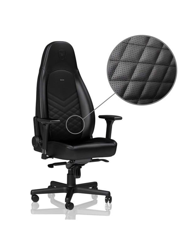 noblechairs ICON Series - Black Pelituoli - Musta - PU Nahka - Jopa 150 kg