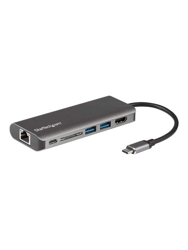 StarTech.com USB-C MultiPort Adapter w/ SD Slot - PD - 4K HDMI GbE - USB-A - dockingstation