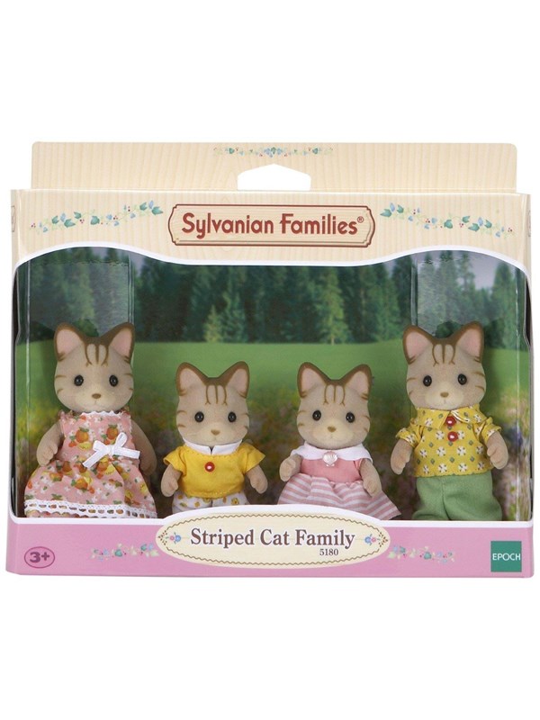 Sylvanian Families Striped Cat Family