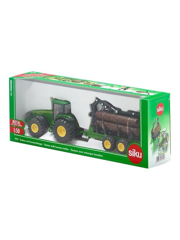 SIKU Siku 1:50 traktori metsäperävaunulla
