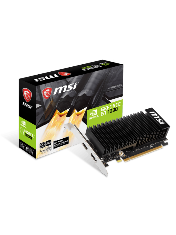 MSI GeForce GT 1030 Silent Low Profile OC - 2GB DDR4 SDRAM - Näytönohjaimet