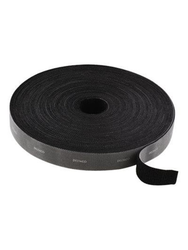 Deltaco Velcrobånd - 5m - Black