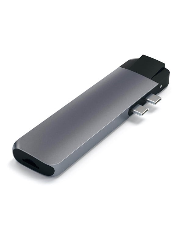 Satechi Aluminum Type-C Pro Hub with Ethernet and 4K Dock - Space Harmaa
