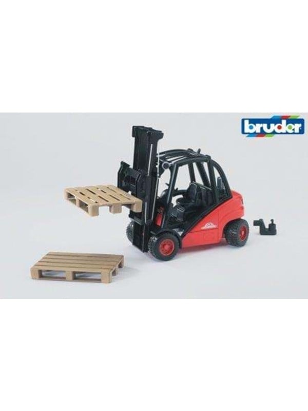 Bruder Linde fork lift H30D with 2 pallets