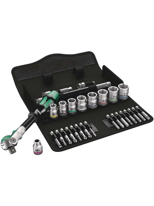 Wera 8100 SB 6 Zyklop nopeusväänninsarja 3/8" ajoakselilla.