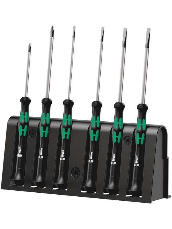 Wera 2035/6 B Elektronikko-Schraubendrehersatz + Rack