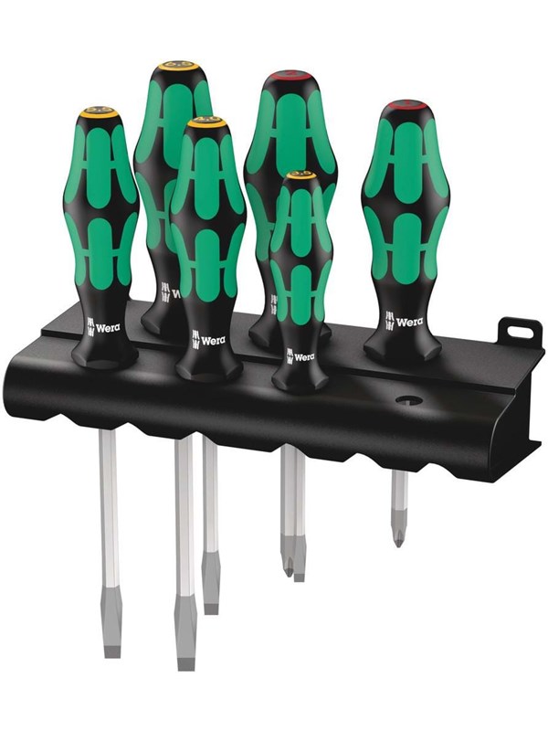 Wera 334 SK/6 -sarjan Rack Schraubendrehersatz Kraftform Plus L