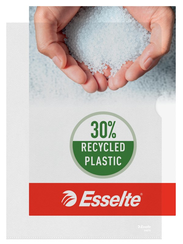 Esselte Premium muovitasku A4, 30 % kierrätettyä muovia, 160mic/100kpl