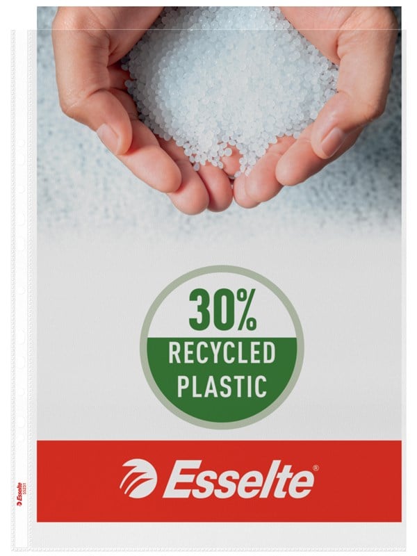 Esselte Quality kansiotasku A3, pystysuuntainen, 30 % kierrätettyä muovia, 85mic/50kpl