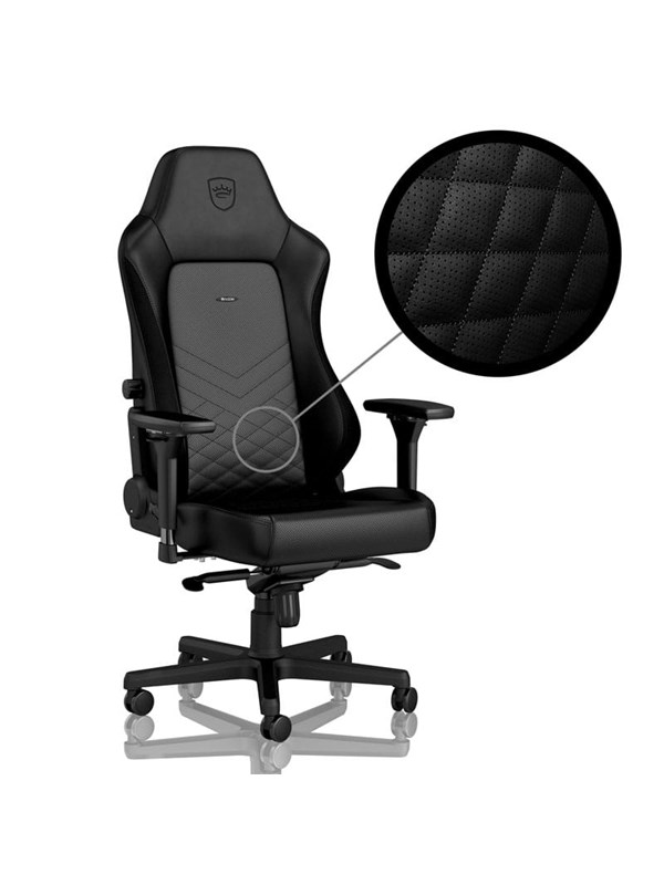 noblechairs HERO Gaming Chair - Black Pelituoli - Musta - PU Nahka - Jopa 150 kg