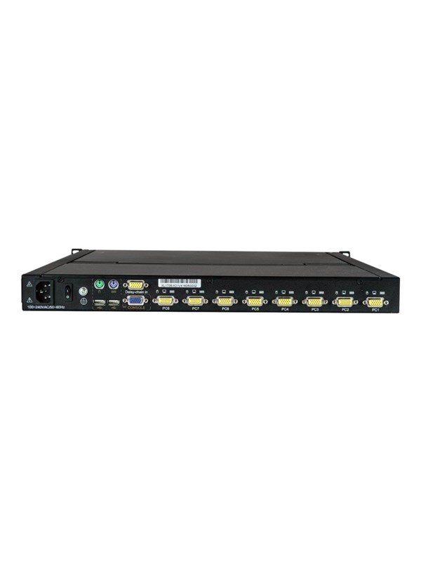 StarTech.com 8-porttinen KVM-konsoli palvelintelineeseen - 19 tuumaa - 1U - KVM-konsoli - 19 tuumaa