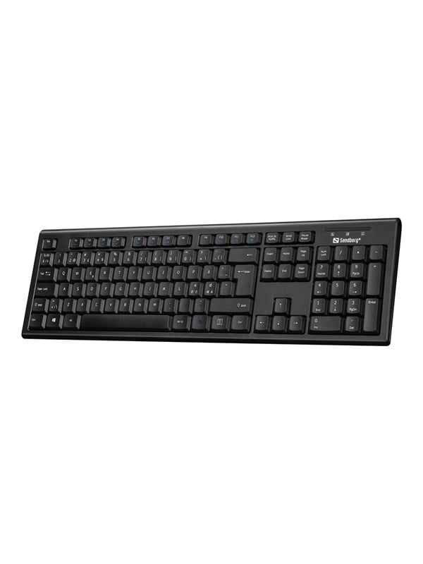 Sandberg USB Wired Office Keyboard - Näppäimistö - Pohjoismainen - Musta
