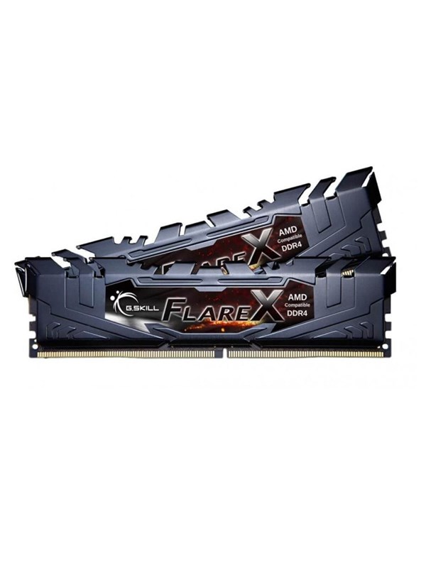 G.Skill Flare X DDR4-3200 - 16GB - CL16 - Dual Channel (2 pcs) - AMD Optimized - Musta