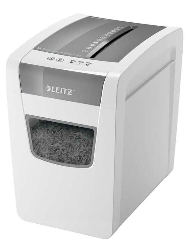 Leitz IQ Slim Home Office paperisilppuri, P4, Ristiinleikkaava, 22 cm, 4 x 28 mm, 23 L, 225 arkkia, 58 dB
