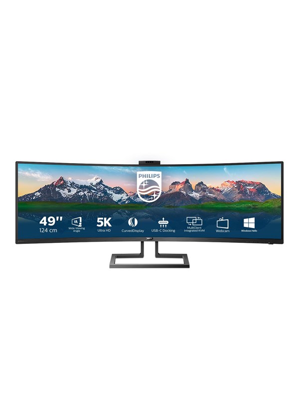49" Philips Brilliance P-line 499P9H - 5120x1440 - 60Hz - VA - 90W USB-C - KVM switch