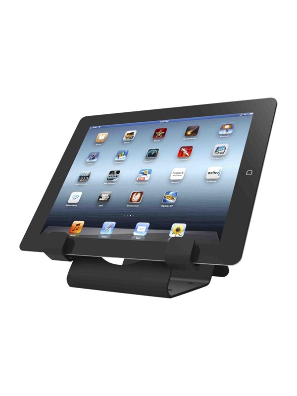 Compulocks Universal Tablet Holder - Keyed Coiled Cable Lock - Musta - Max - recommended for