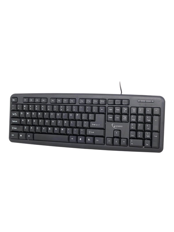 Gembird KB-U-103 - keyboard - US - black - Näppäimistö - Englanti (US) - Musta