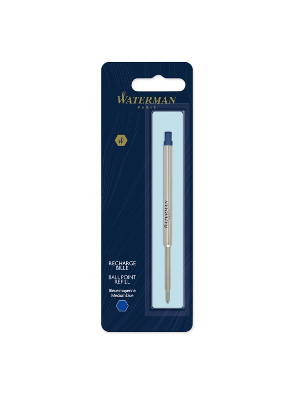 Waterman Ballpoint Pen Refill | Medium Point | Blue Ink | 1 Count