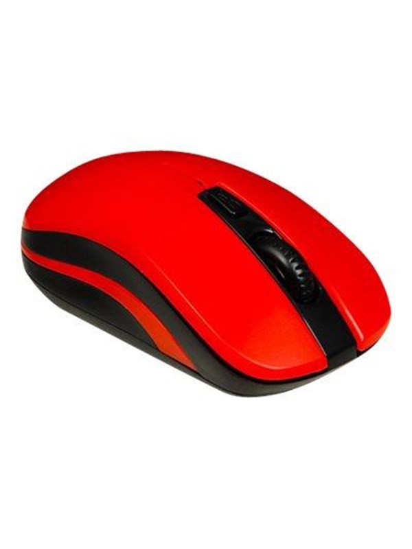 iBOX LORIINI Punainen - mouse - 2.4 GHz - Musta Punainen - Hiiri - Optinen - 3 painiketta - Punainen