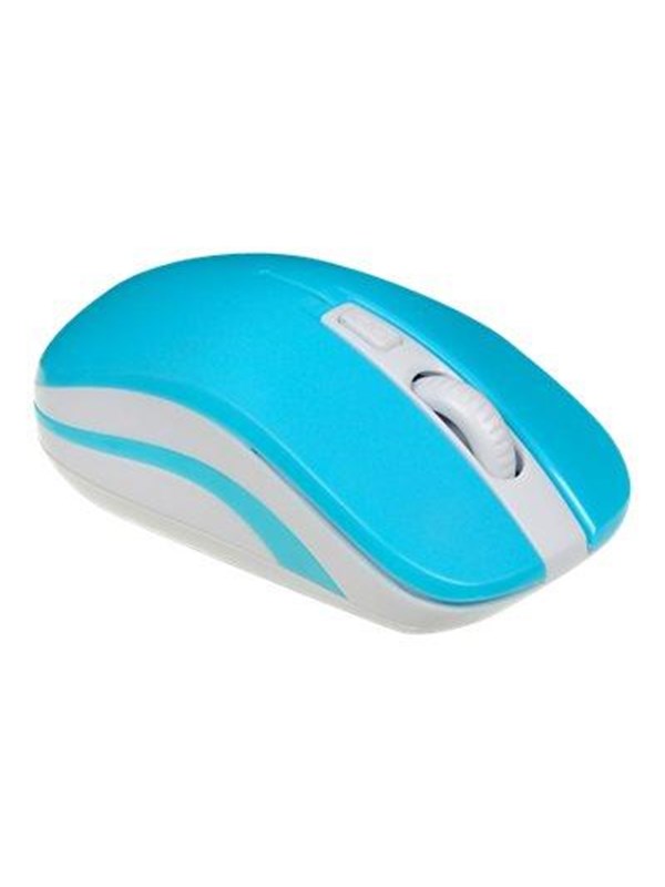 iBOX LORIINI BLUE - mouse - 2.4 GHz - white blue - Hiiri - Optinen - 3 painiketta - Sininen