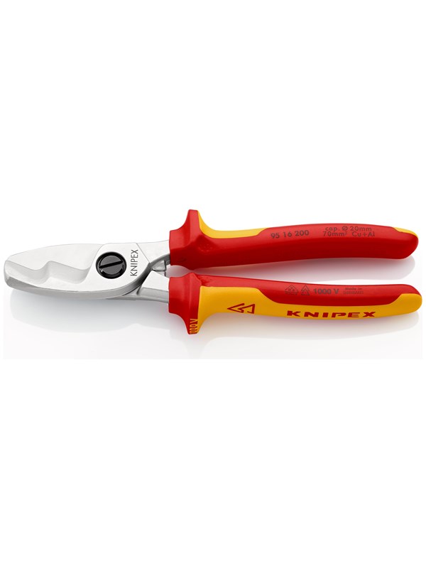 KNIPEX Kaapeleleikkurit, kaksoisterällä