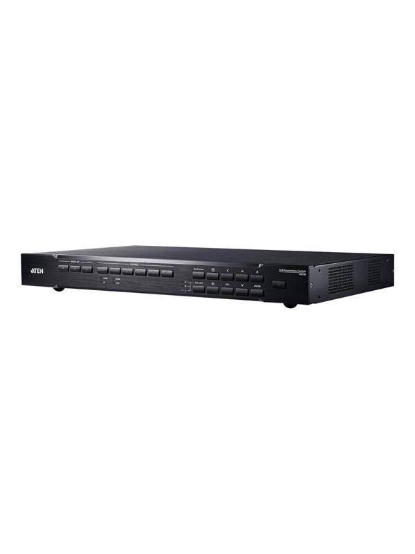 ATEN VP2730 7 x 3 saumaton esitysmatriisikytkin, jossa on skaalaus, suoratoistoäänimikseri ja HDBaseT.