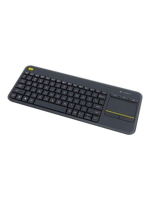 Logitech K400 Plus Ergonomic Wireless Touch - Näppäimistö - Englanti (US) - Musta