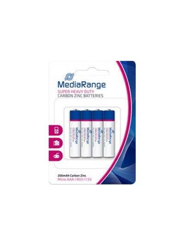 MediaRange battery 4 x AAA / LR03 Carbon Zinc
