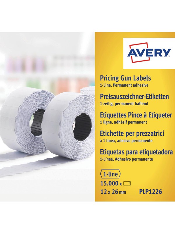Avery Labels 26x12mm G2 Valkoinen