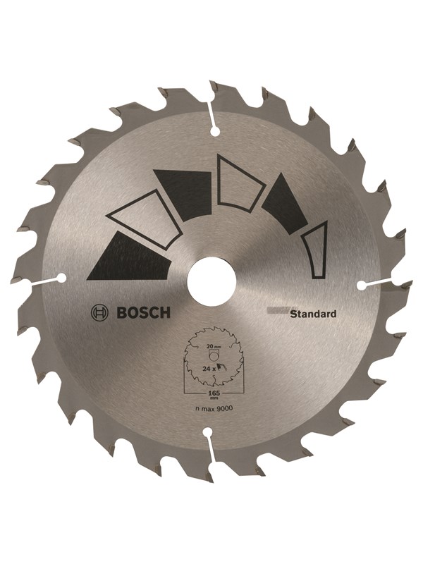 Bosch Pyörösahanterä STANDARD Ø 165 mm; reikä= 20 mm; H= 24