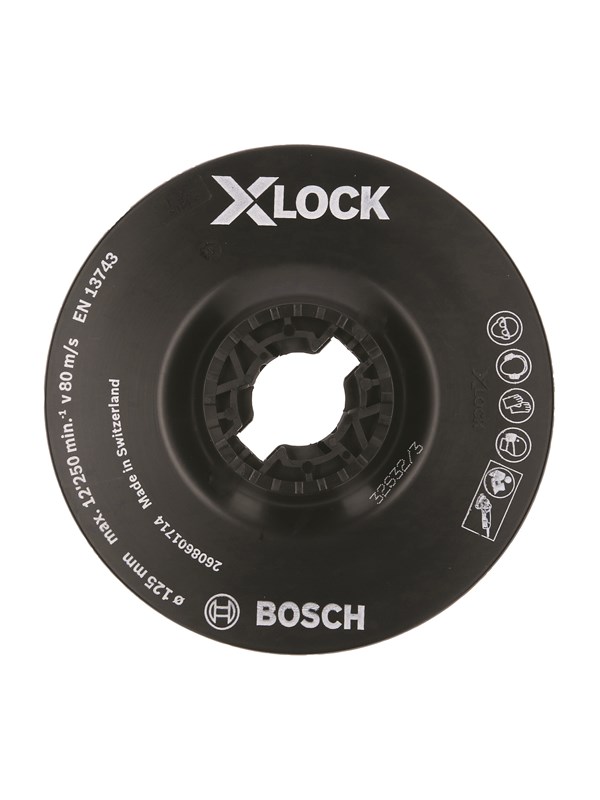Bosch X-LOCK-hiomalautanen 125 mm, pehmeä 125 mm, 12 500 r/min