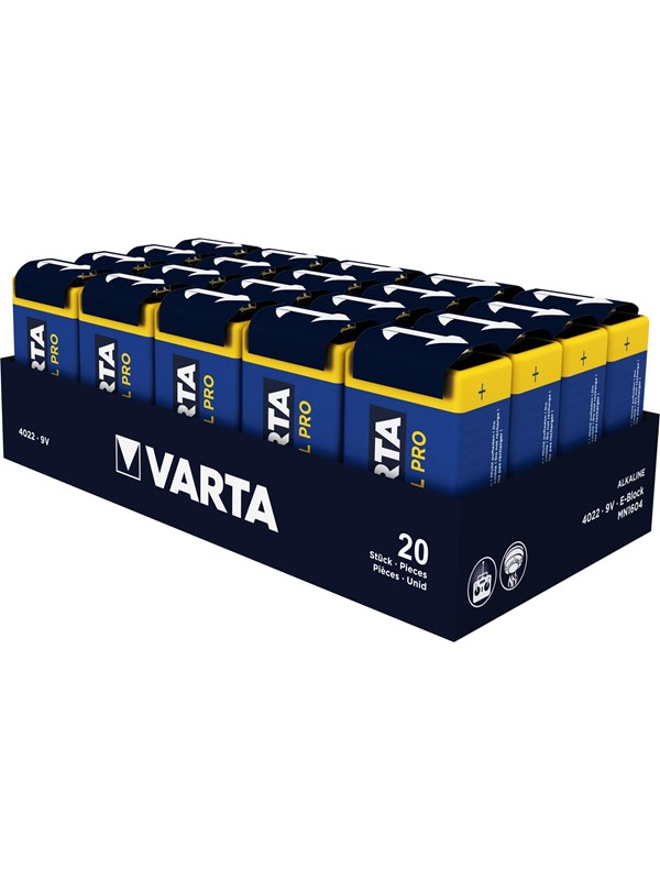 VARTA Industrial Pro 9V Alkaline (20-Pack)