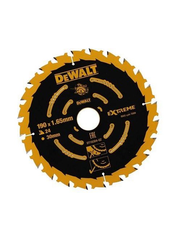 Dewalt Extreme 2nd Fix Circular Saw Blade 190mm 30mm Bore 24T