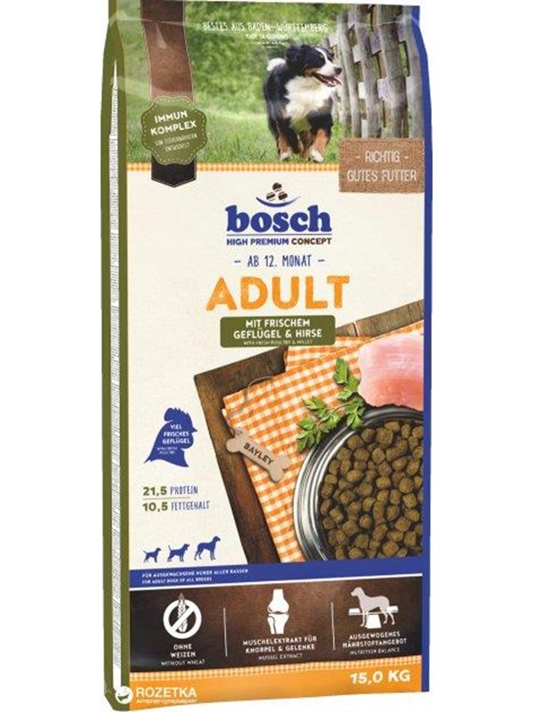 Bosch High Premium concept Adult Poultry & Millet Dry Koiranruoka - 15kg