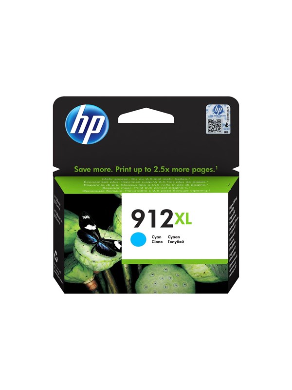 HP 912XL / 3YL81AE High Kapasiteetti Cyan Ink