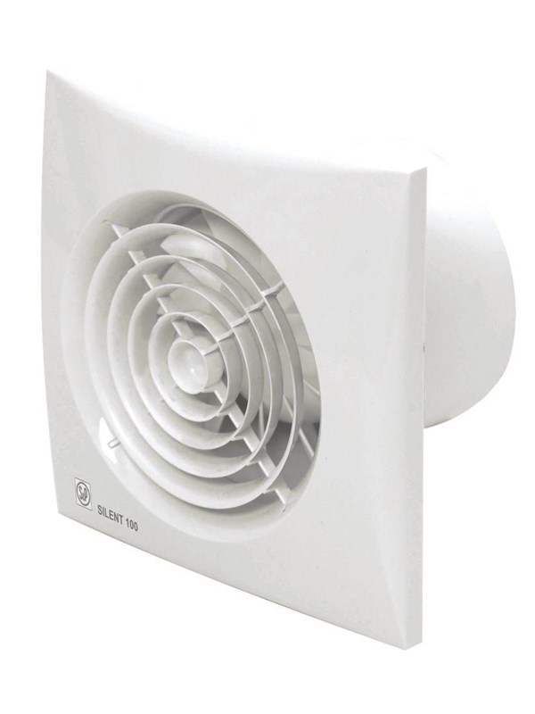 THERMEX Silent 100CRZ -tuuletin, ajastin, Ø100 mm, valkoinen