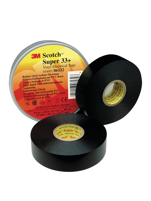 3M Scotch Super 33+, 19 mm x 6 metriä, musta