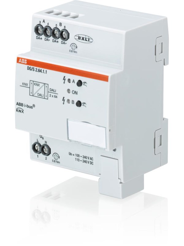 ABB knx dali-porttikäytävä perus 2-kertainen dg/s2.64.1.1