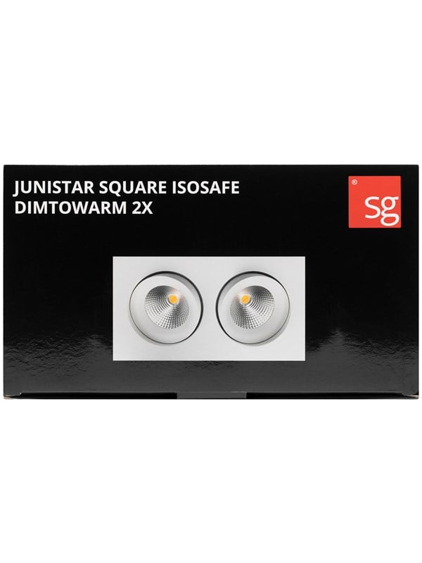 SG Armaturen Junistar square isosafe dimtowarm Musta 2x7w