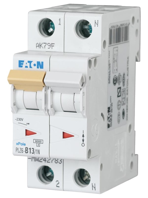 Eaton Plz6-c13/1n-mw - pienoisvirtakytkin MCB