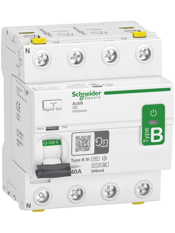 Schneider Electric Rccb maasulku suojaus 4-napainen 40A 300mA B-luokka-SI Super