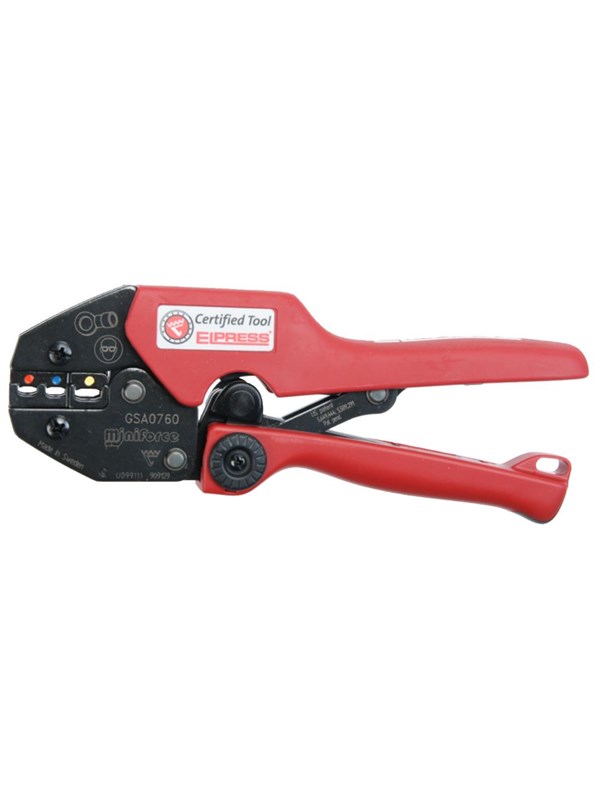 Elpress Miniforce-työkalu gsa0760 esipinnoille. Terminaalit 0,5-6mm2.