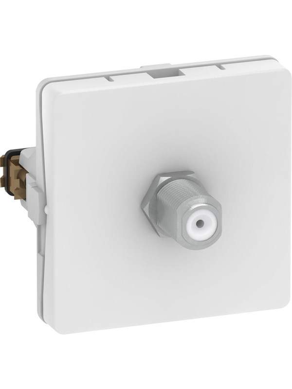 LK fuga f-connector outlet 1 modul Valkoinen