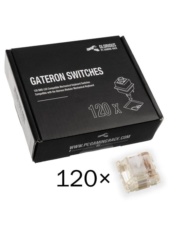 Glorious Gateron Clear -kytkimet (120 kpl) - Näppäinkytkimet
