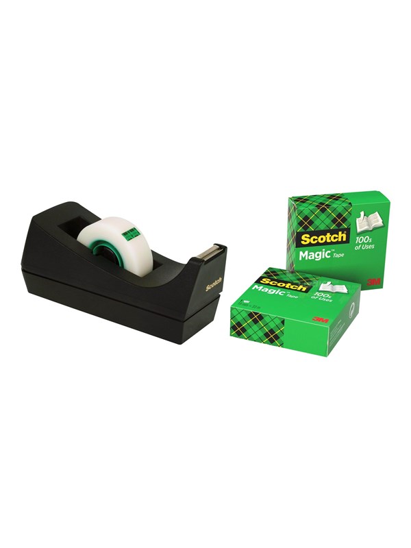 3M Table Dispenser C38 +3 pcs.19mmx33m Musta