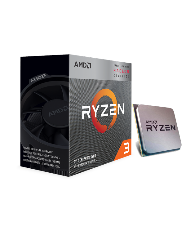 AMD Ryzen 3 3200G Wraith Spire -prosessori CPU - 4 ydintä - 3.6 GHz - AMD AM4 - AMD Boxed (jäähdyttimen kanssa)