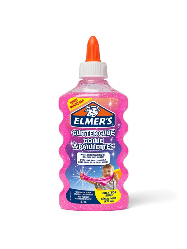 Elmer's kimalteleva PVA-liima | 177 ml | Pestävä ja sopii lapsille | Sopii hyvin liman tekemiseen ja askarteluun