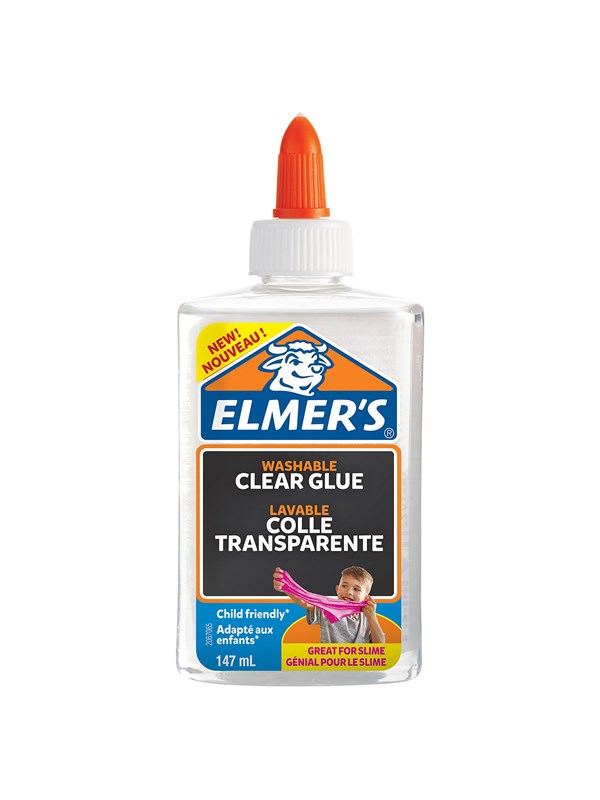 Elmer's kirkas PVA-liima | 147 ml | Pestävä ja sopii lapsille | Sopii hyvin liman tekemiseen ja askarteluun