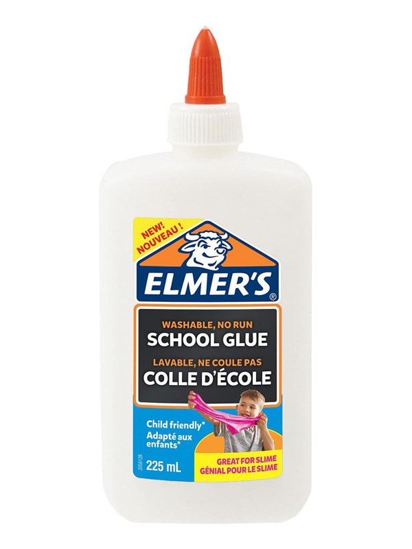 Elmer's valkoinen PVA-liima | 225 ml | Pestävä ja sopii lapsille | Sopii hyvin liman tekemiseen ja askarteluun
